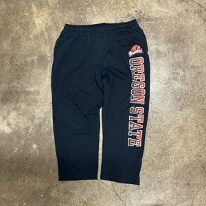 JanSport Oregon State Beavers Mens Large Black Vintage Y2K Wide Leg Sweatpants